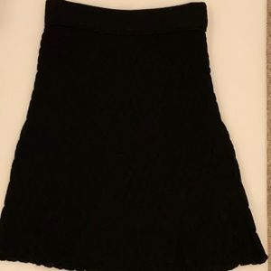 M Missoni Black Knit Sheer Lined Skirt Size 42